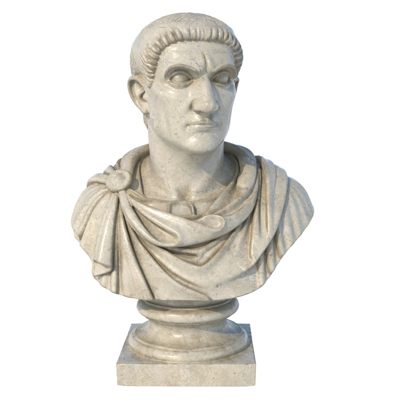 Constantine emperor bust 3D Modell .c4d .max .obj .3ds .fbx .stl .blend 