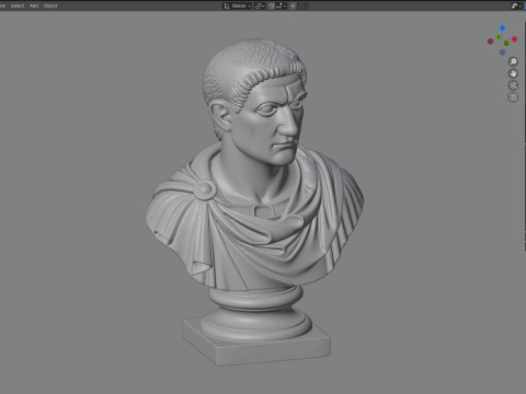 Constantine emperor bust 3D Modell