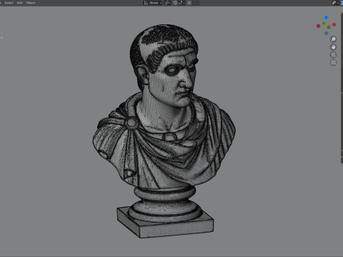 Constantine emperor bust 3D Modell