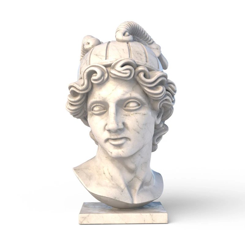 Greek god bust 3D Model .c4d .max .obj .3ds .fbx .stl .blend