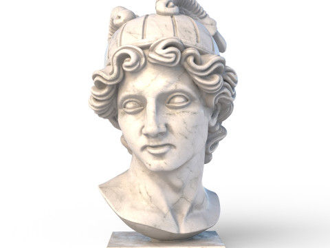 Greek god bust Modèle 3D