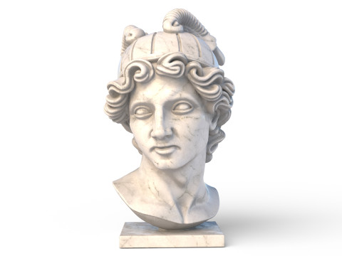 Greek god bust Modèle 3D
