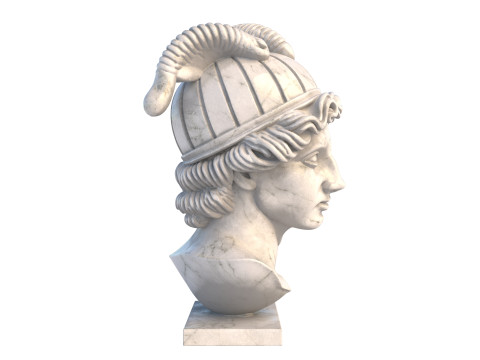 Greek god bust Modèle 3D