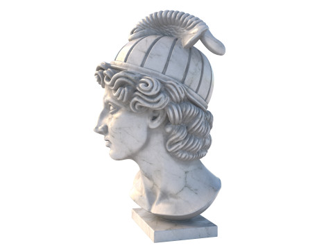 Greek god bust Modèle 3D