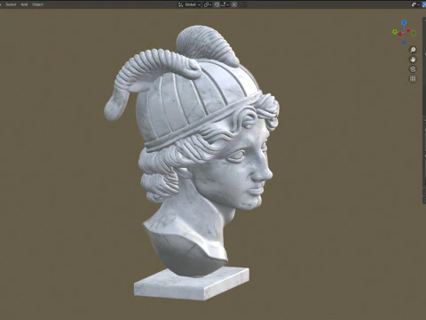 Greek god bust 3D Model