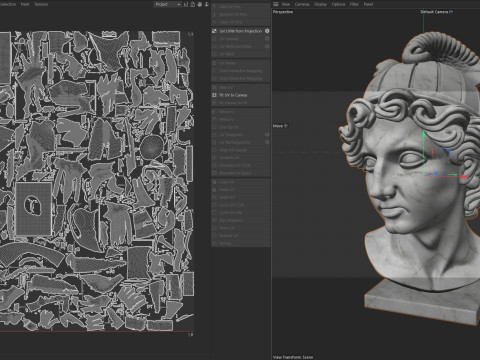 Greek god bust Modèle 3D