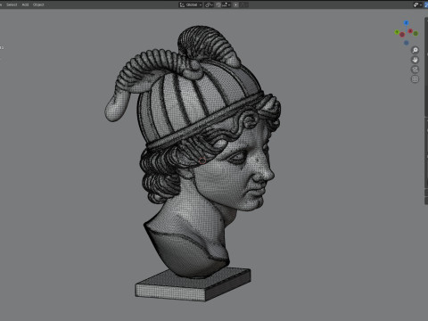 Greek god bust Modèle 3D
