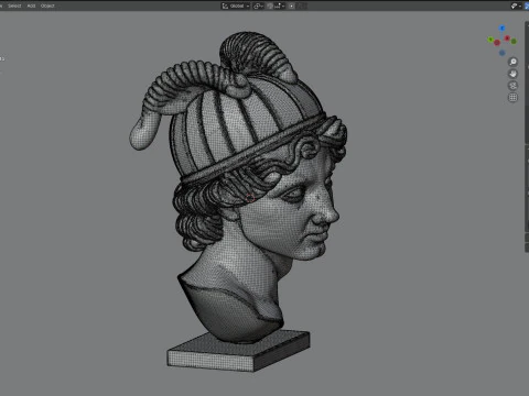 Greek god bust 3D Model