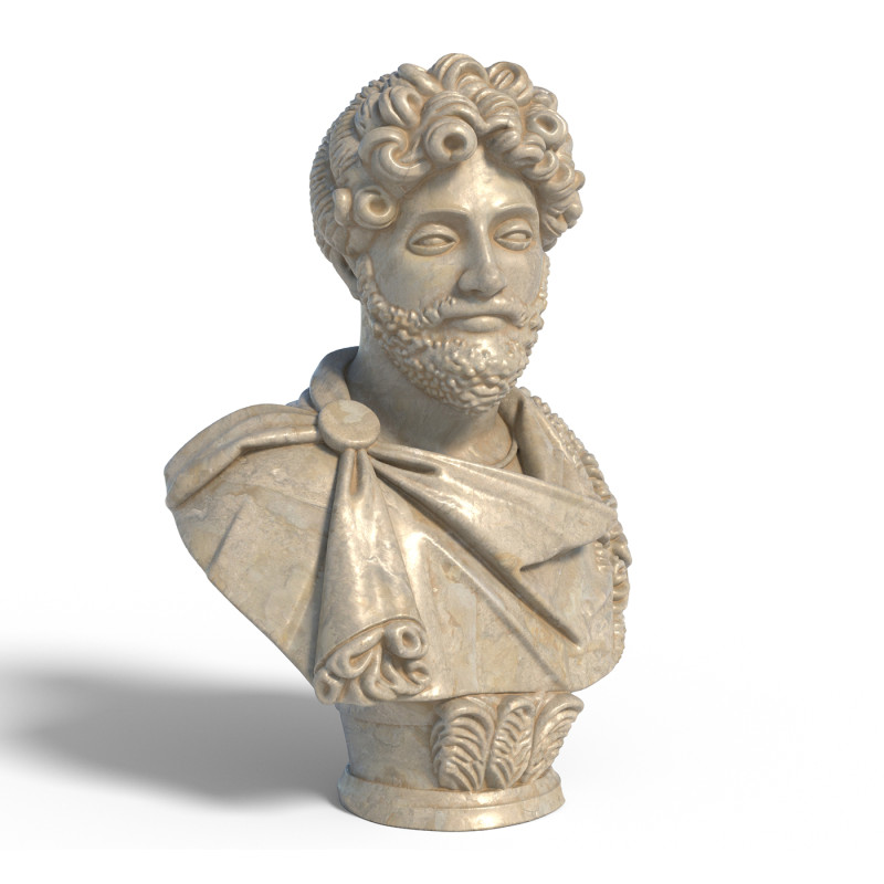 Marcus Aurelius bust Modelo 3D .c4d .max .obj .3ds .fbx .stl .blend 