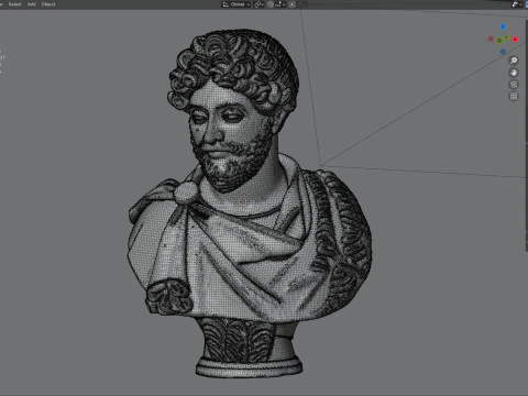 Marcus Aurelius bust 3D Model