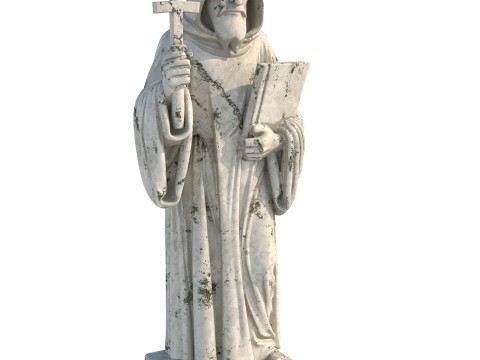 Saint Benedict statue 3D Modell