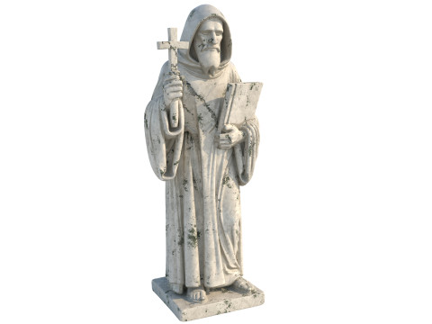Saint Benedict statue 3D Modell