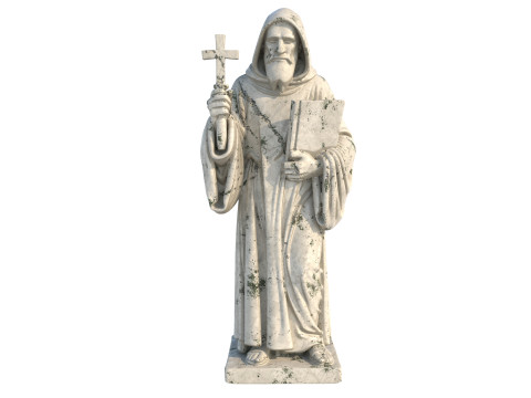 Saint Benedict statue 3D Modell