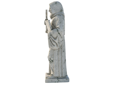 Saint Benedict statue 3D Modell