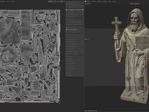 Saint Benedict statue 3D Modell