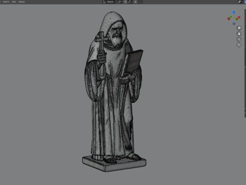 Aziz Benedict heykeli 3D Model