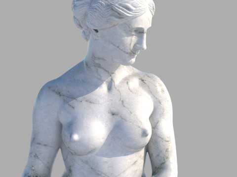 Venus bathing statue 3D Model