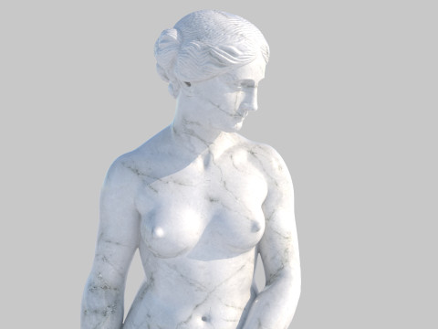 Venus bathing statue 3D Model