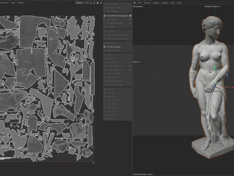 Venus bathing statue 3D Model
