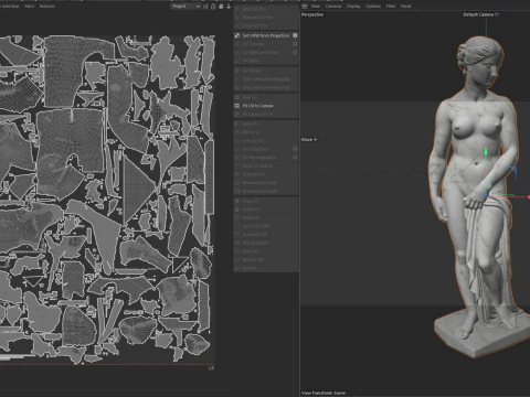 Ven&uuml;s yıkanan heykel 3D Model