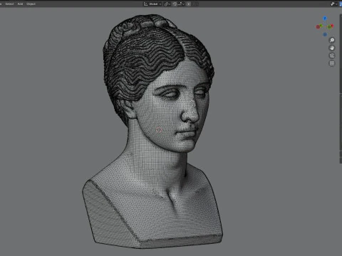 Ven&uuml;s kafa b&uuml;st&uuml; 3D Model