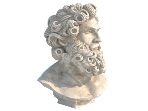 Zues head bust 3D Модель