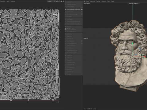Zues head bust 3D Модель