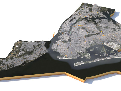 न्यूयॉर्क टेरेन शहर यूएसए 3D मॉडल