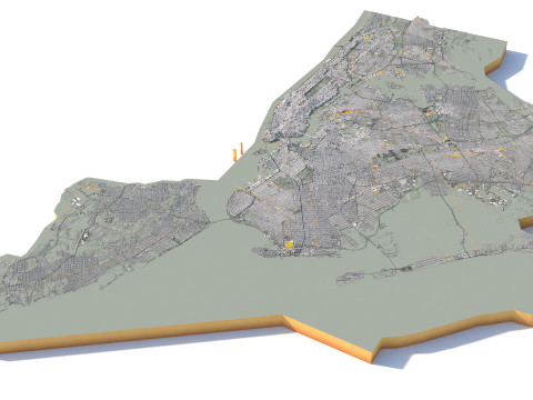 न्यूयॉर्क टेरेन शहर यूएसए 3D मॉडल