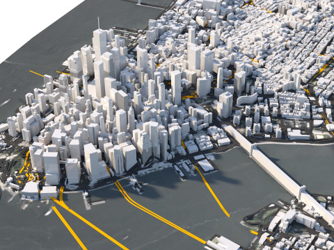 न्यूयॉर्क टेरेन शहर यूएसए 3D मॉडल