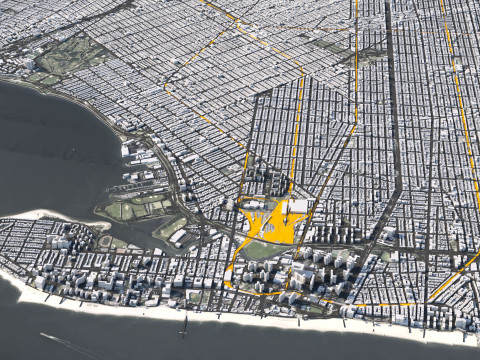 न्यूयॉर्क टेरेन शहर यूएसए 3D मॉडल