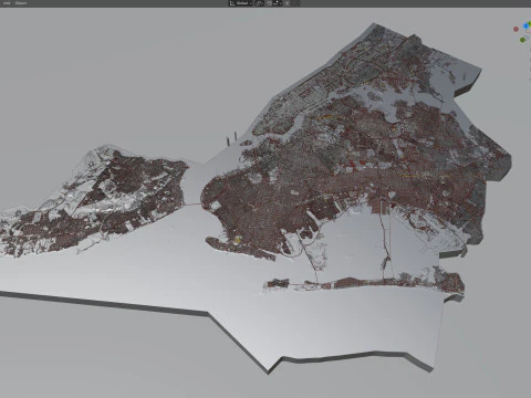 New York Terrain city USA 3D Model