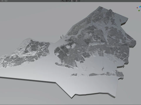 New York Terrain city USA 3D Model