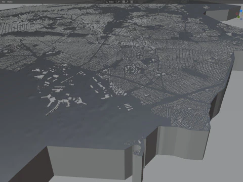 New York Terrain city USA 3D Model