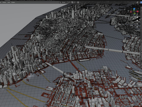 न्यूयॉर्क टेरेन शहर यूएसए 3D मॉडल