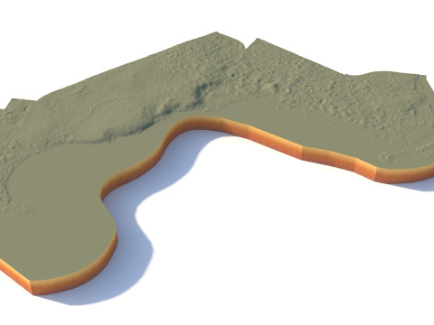 Perth Terrain city Australia Modelo 3D