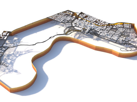Perth Terrain city Australia Modelo 3D