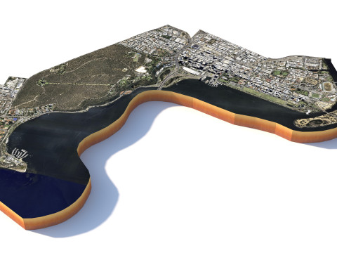 Perth Terrain city Australia Modelo 3D