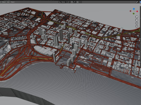 Perth Terrain city Australia Modelo 3D