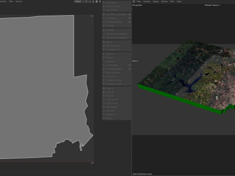 Providence and Pawtucket Rhode Terrain city Island USA 3D 모델