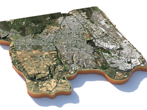 Rabat Terrain city Morocco 3Dモデル