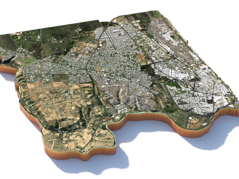 Rabat Terrain city Morocco 3D Model