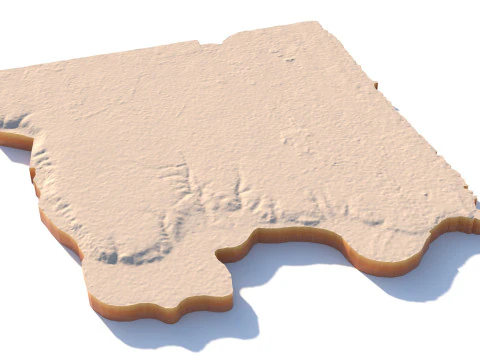Rabat Terrain city Morocco 3D Model