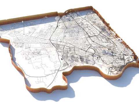 Rabat Terrain city Morocco 3Dモデル