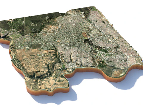 Rabat Terrain city Morocco 3D Model