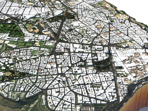 Rabat Terrain city Morocco 3Dモデル