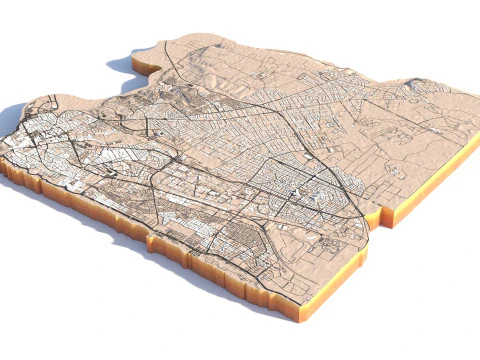 Rabat Terrain city Morocco 3D Model