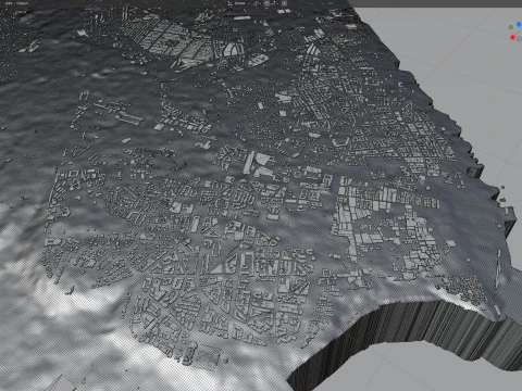 Rabat Terrain city Morocco 3D Model