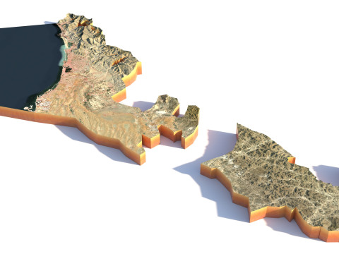 RAS AL Khaimah Terrain city UAE Modello 3D