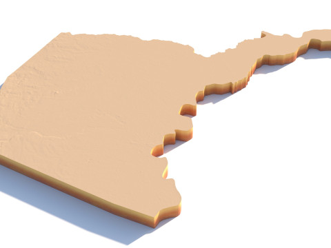 Sacramento Terrain city California USA 3D 모델